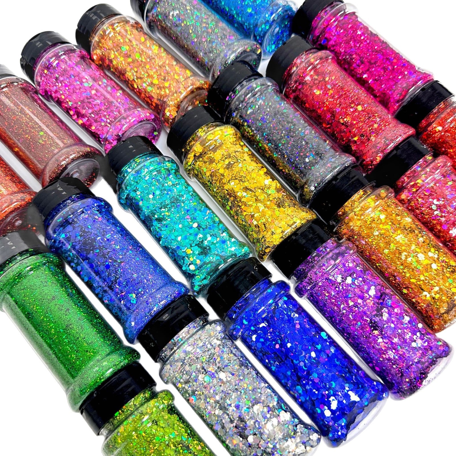 Wholesale Holographic Bottle Glitter Nail Art Colorful Sequins